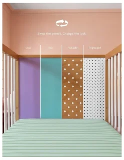 Bold Baby Bold Baby Cot - Lilac and Teal