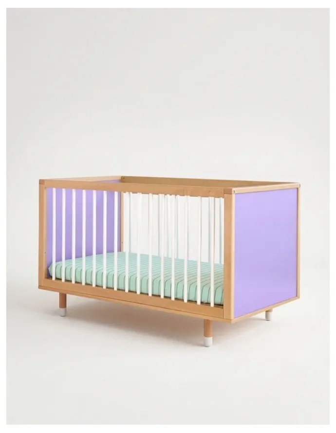 Bold Baby Bold Baby Cot - Lilac and Teal