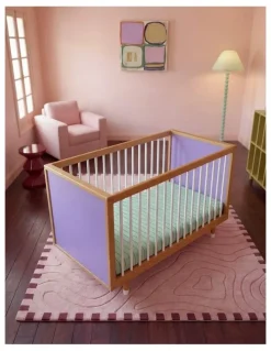 Bold Baby Bold Baby Cot - Lilac and Teal