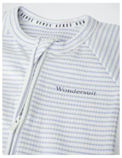 Bonds Baby Newbies Wide Needle Rib Zippy in Stripe Jqz