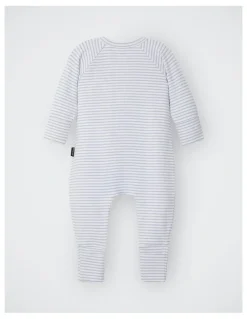 Bonds Baby Newbies Wide Needle Rib Zippy in Stripe Jqz