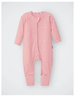 Bonds Baby Newbies Wide Needle Rib Zippy in Stripe Jra
