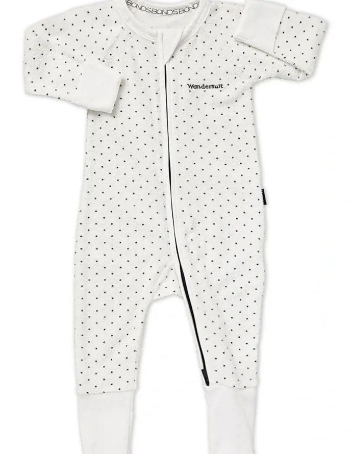 Bonds Baby Poodelette Zip Wondersuit in White