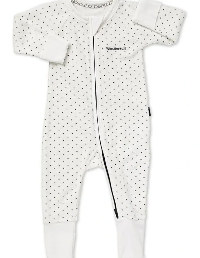 Bonds Baby Poodelette Zip Wondersuit in White