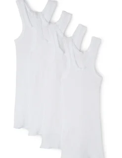 Bonds Baby Singlet 4 Pack in White