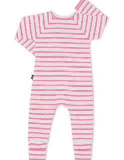 Bonds Baby Wide Needle Rib Zippy in Pink