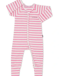 Bonds Baby Wide Needle Rib Zippy in Pink