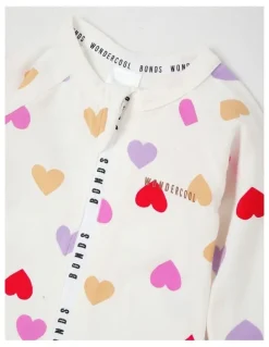 Bonds Baby Wondercool Zip Wondersuit in Heart Confetti