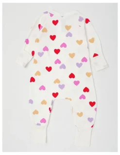 Bonds Baby Wondercool Zip Wondersuit in Heart Confetti