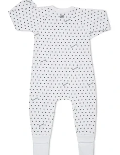 Bonds Baby Wondercool Zip Wondersuit in White