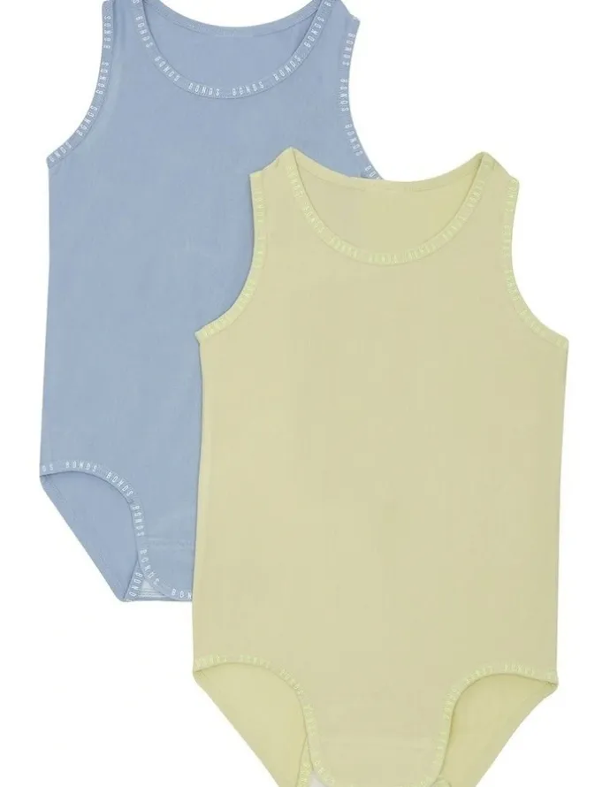 Bonds Baby Wondergrow Singletsuit 2 Pack in Multi