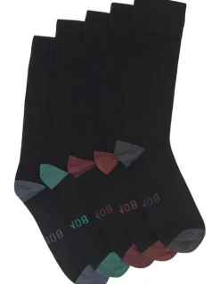Bonds Bamboo Heel and Toe Socks 5 Pack in Black