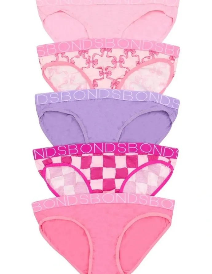 Bonds Bikini Pack of 5 in Print H0A