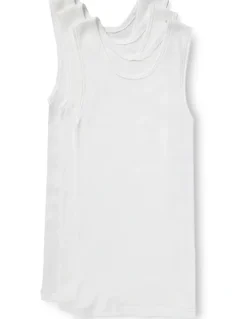 Bonds Chesty Singlet 3 Pack in White
