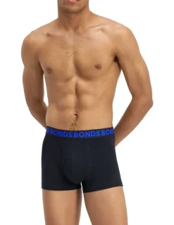 Bonds Everyday Plain Trunks 3 Pack in Black