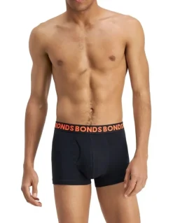 Bonds Everyday Plain Trunks 3 Pack in Black