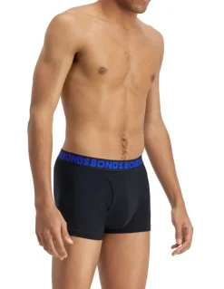 Bonds Everyday Plain Trunks 3 Pack in Black