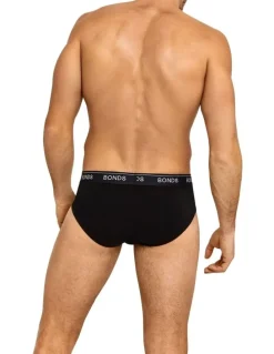 Bonds Guyfront Briefs 3 Pack in Black