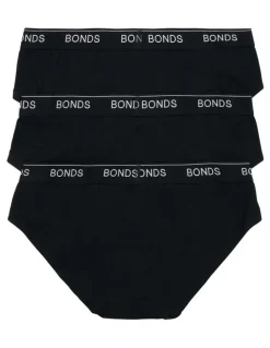 Bonds Guyfront Briefs 3 Pack in Black