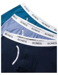 Bonds Guyfront Trunk 3 Pack in Black, Blue, and Teal