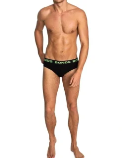 Bonds Hipster Brief 5 Pack in Black