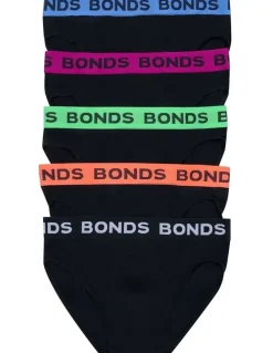 Bonds Hipster Brief Pack of 5 in Black