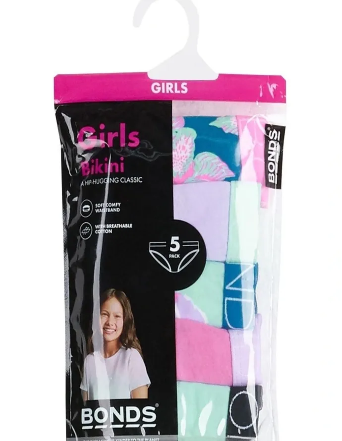 Bonds Kids Bikini 5 Pack in Multi