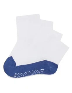 Bonds Kids Logo Light Quarter Crew Socks 4 Pack in Pack 15