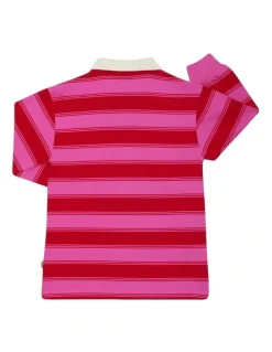 Bonds Kids Long Sleeve Rugby Dress in Red