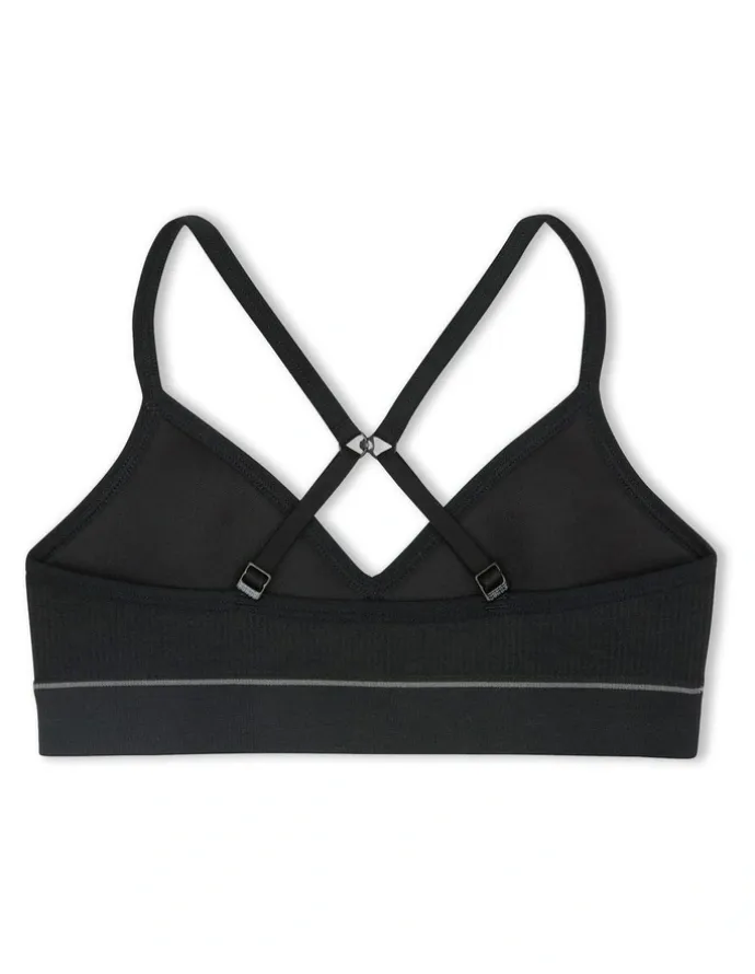 Bonds Kids Retro Rib Contour Crop Top in Black