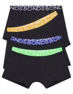 Bonds Kids Trunk 4 Pack in Black