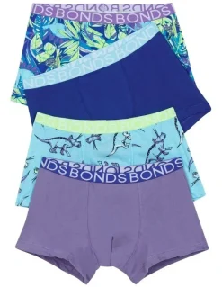 Bonds Kids Trunk 4 Pack in Dino Print