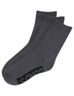 Bonds Logo Crew Socks 3 Pack in Grey
