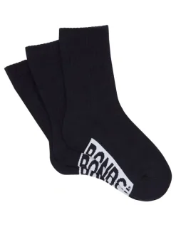 Bonds Logo Cushioned Crew Socks 3 Pack in Navy