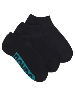 Bonds Logo Cushioned Low Cut Socks 3 Pack in Black