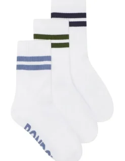 Bonds Logo Cushioned Stripe Crew Socks 3 Pack in Multi