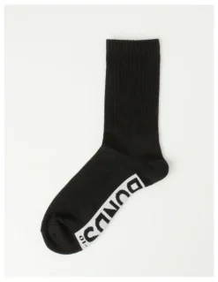 Bonds Logo Sports Crew Sock 3 Pack in Black