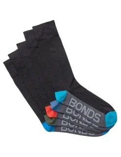 Bonds Luxe Bamboo Business Socks 5 Pack in Black
