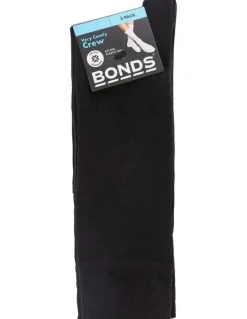 Bonds Mens Oxford Business Socks 3 Pack in Black