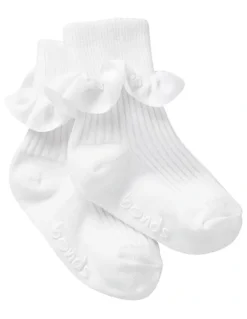 Bonds Plain Party Cuff Socks in White