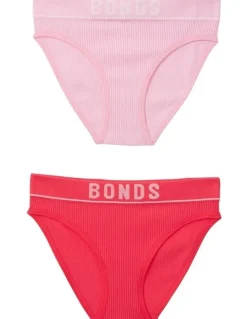Bonds Retro Rib Bikini 2 Pack in Multi