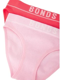 Bonds Retro Rib Bikini 2 Pack in Multi