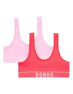 Bonds Retro Rib Crop Tank 2 Pack in Multi