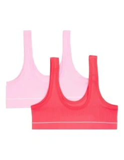 Bonds Retro Rib Crop Tank 2 Pack in Multi