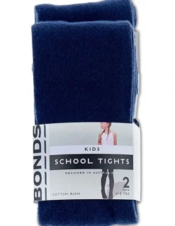 Bonds School Tights 2 Pack in Navy
