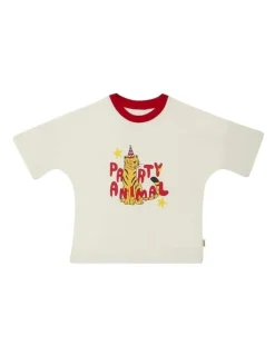 Bonds Short Sleeve Drop Shoulder Tee in Cream