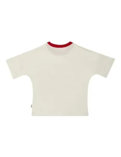 Bonds Short Sleeve Drop Shoulder Tee in Cream