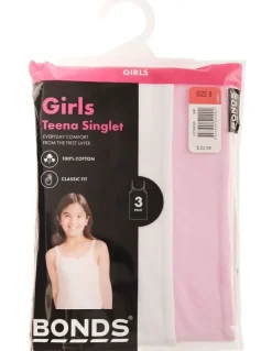 Bonds Teena Singlet 3 Pack in Pink