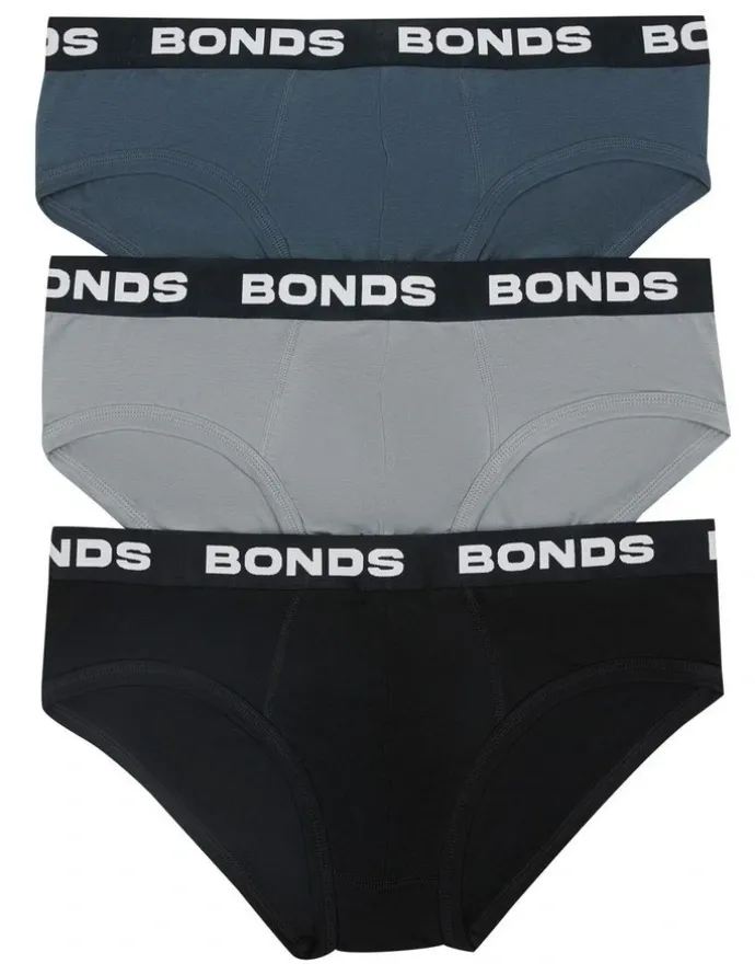 Bonds Total Package Brief 3 Pack in 06K - Black/Dumbo