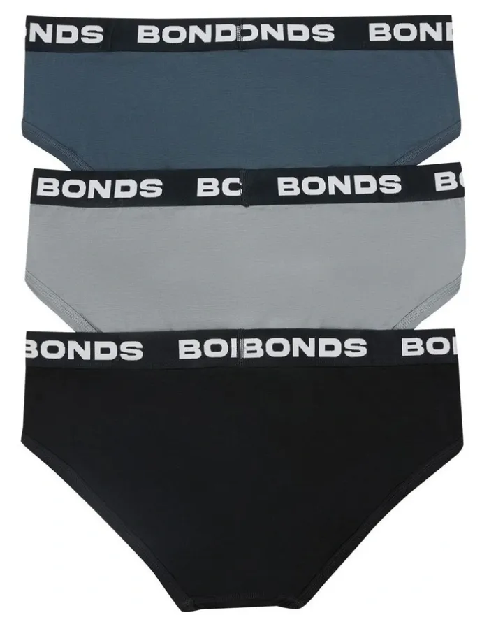 Bonds Total Package Brief 3 Pack in 06K - Black/Dumbo
